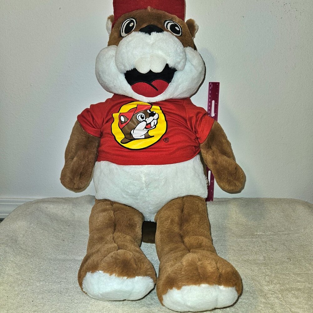 Buc-ee's Plush Beaver Stuffed Toy w/Hat T-Shirt TX Gas Station Mascot ~ 27" - Picture 2 of 6